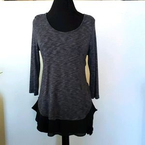Green Envelope Charcoal Grey Long Sleeved Top M